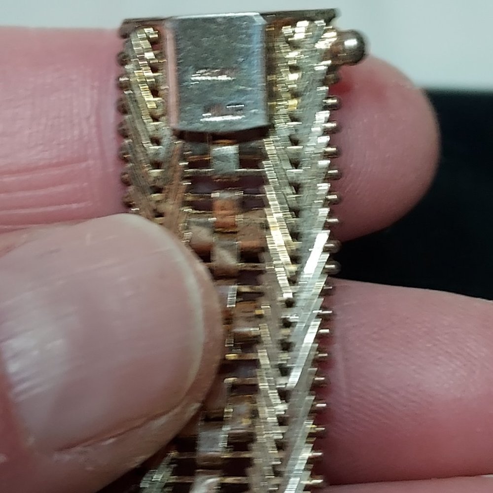 VTG WIDE Riccio Italy Designed 925 Sterling Silver Italian BRACELET by Milor - Picture 6 of 9